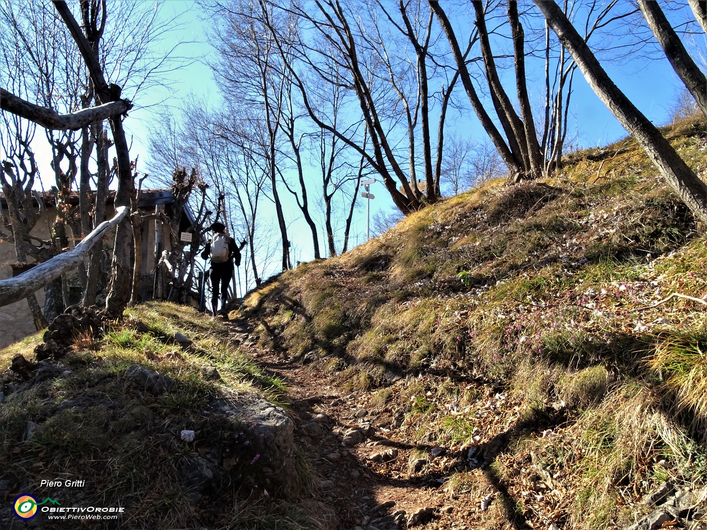 17 Al bivio con roccolo prendiamo a dx per il Monte Castello.JPG